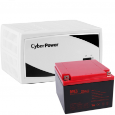 Комплект источник бесперебойного питания CyberPower SMP550EI + АКБ 28А/ч
