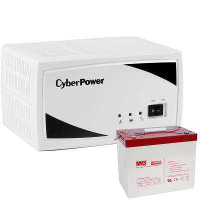 Комплект источник бесперебойного питания CyberPower SMP550EI + АКБ 75Ач