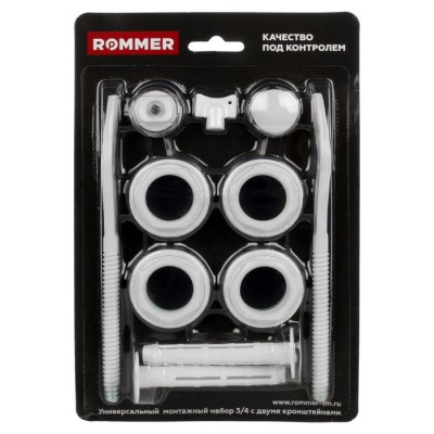 Радиатор отопления Rommer 11 в 1 (RAL9016) 3/4 (89576)