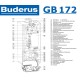 Котел газовый настенный конденсационный двухконтурный Buderus Logamax plus GB172-20 i KW (белый)