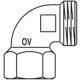 Угол Oventrop 90град, G 3/4 x Rp 3/4 внутренняя-наружная резьба, 90 градусов, бронза