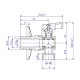 Кран шаровой MVI угловой для подключения сантехнических приборов 1/2 х 1/2
