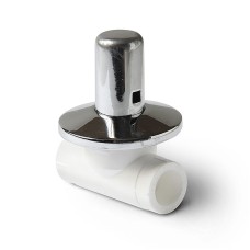 Клапан (вентиль) из полипропилена PRO AQUA PP-R с хромированной рукояткой белый (25), арт.PA43010