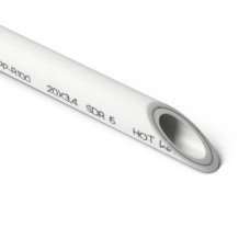 Труба полипропиленовая PRO AQUA PP-R армированная фольгой DUO SDR 6 белая (50), арт.PA39016