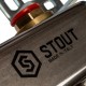 Коллектор Stout из нержавеющей стал с запорными клапанами 1/3/4x11, SMS 0922 000011