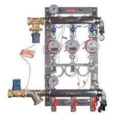Этажный узел учета VALTEC с авт. балансировочным клапаном, ввод слева, 3/4 , 5 выходов
