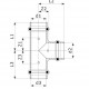 Тройник медный Viega Profipress с SC-Contur d=22, 22x18x15 (арт. 315 061)