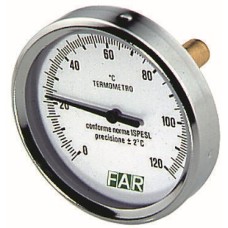 Термометр FAR 0-120 С, зонд 50мм, O 80 мм, торцевое соединение 1/2