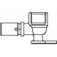Прессовый отвод 90 градусов с креплением Oventrop уменьшенный размер 20 х 2,5 мм х Rp 1/2 ВР, 1567055