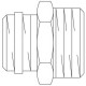 Переходник-ниппель Oventrop 1/2 x 3/4, с самоуплотнением