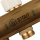 Коллектор Stout распределительный из латуни с расходомерами 1/3/4x9, SMB 0473 000009