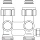 Узел нижнего подключения Oventrop Мultiflex F ZBU 3/4 прямой, с преднастройкой