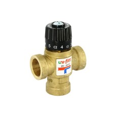 Клапан термосмесительный UNI-FITT В 3/4 35-60 С, Kvs 1,6 смешение боковое