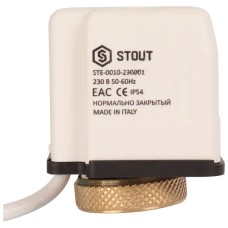 Электротермический сервопривод Stout 230 B, нормально закрытый, компактный, M30X1,5 (STE-0010-230001)