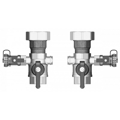 Комплект отсечной арматуры Meibes для подкл.котельного контура и распред.гребенки без воздухоотвод.