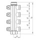 Коллектор Rehau распределительный G1 4 отвода G 3/4