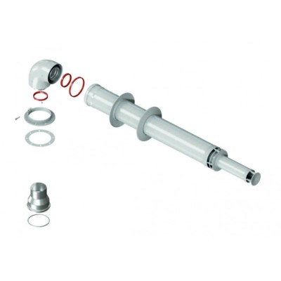 Комплект коакс. дымохода Federica Bugatti 60/100 (Bugatti,Navien,Wolf,Bosch,Protherm) L750, наконечник "антилед"