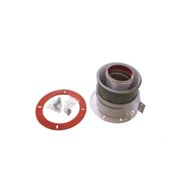 Адаптер вертикального коаксиального дымохода Ferroli с отверстием для анализа сгорания с Ø60/100 мм до Ø80/125 мм