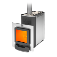 Печь-каменка для бани Теплодар СИБИРЬ-30 ЛКП Профи Панорама (2.0) (без двери 16"/обрамления)