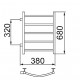 Полотенцесушитель Ника ARC ЛД 60/30 бок. подкл. 32 см