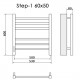 Полотенцесушитель Электрич.кабельный Ника STEP-1 60/50 левый тэн