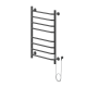 Полотенцесушитель Электрич.кабельный Ника WAY-3 80/50 RAL9005 черный матовый правый тэн