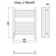 Полотенцесушитель Электрич.кабельный Ника STEP-2 80/40 RAL9016 белый матовый левый тэн