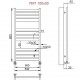Полотенцесушитель Ника MODERN ЛМ-7 100/50 RAL9016 белый матовый с вентилями (комплект люкс)