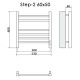 Полотенцесушитель Электрич.кабельный Ника STEP-2 60/50 правый тэн